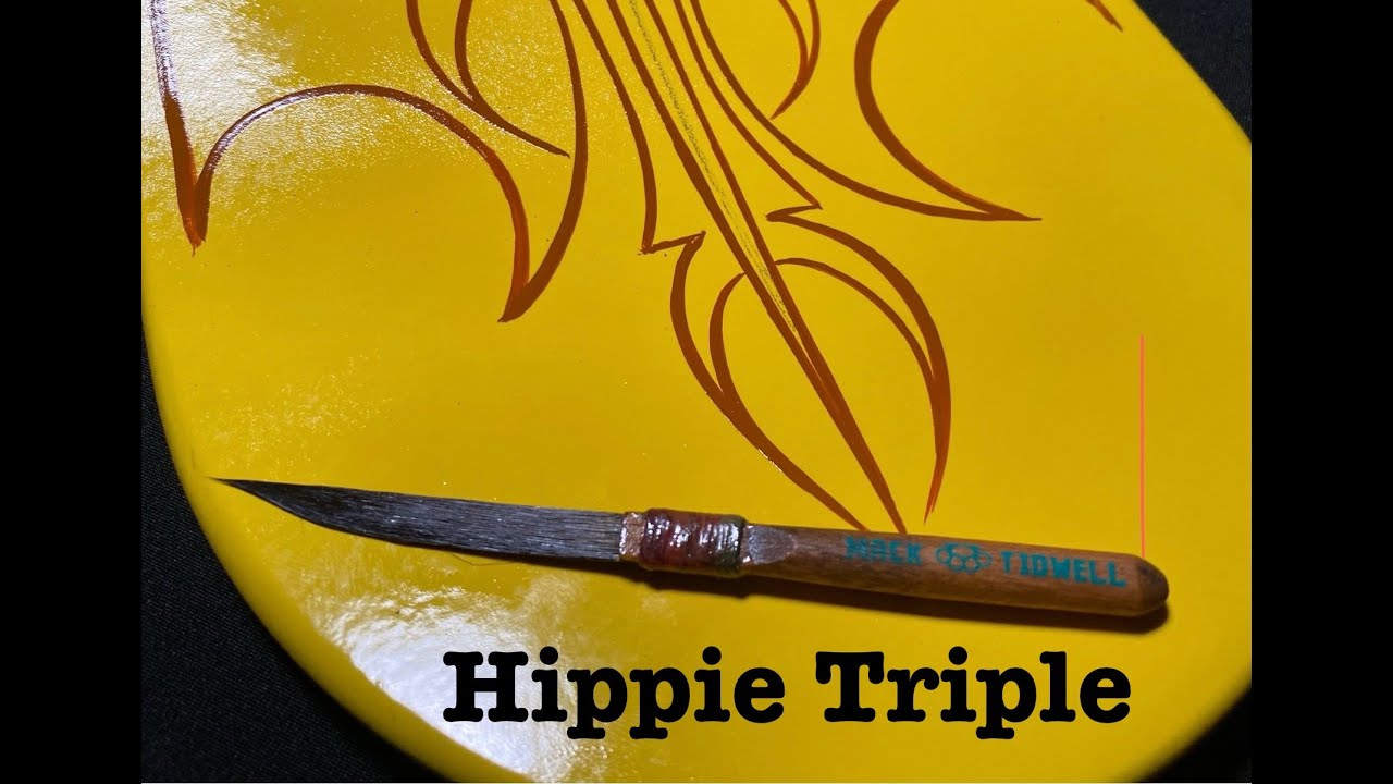 the Far out super neat keen and groovy Hippie triple tidwell pinstriping brush