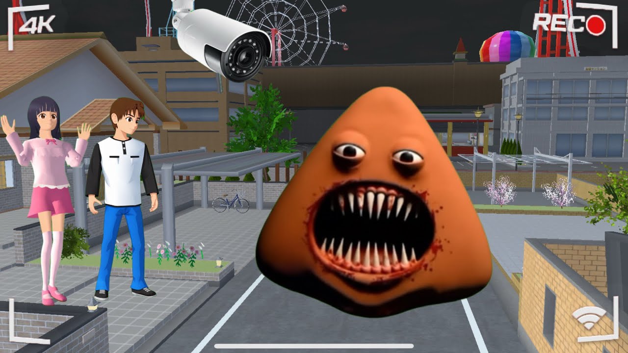 Yuta Mio Panik CCTV  Merekam MONSTER POU Di Sekitar Rumah 😱 I Sakura School Simulator 