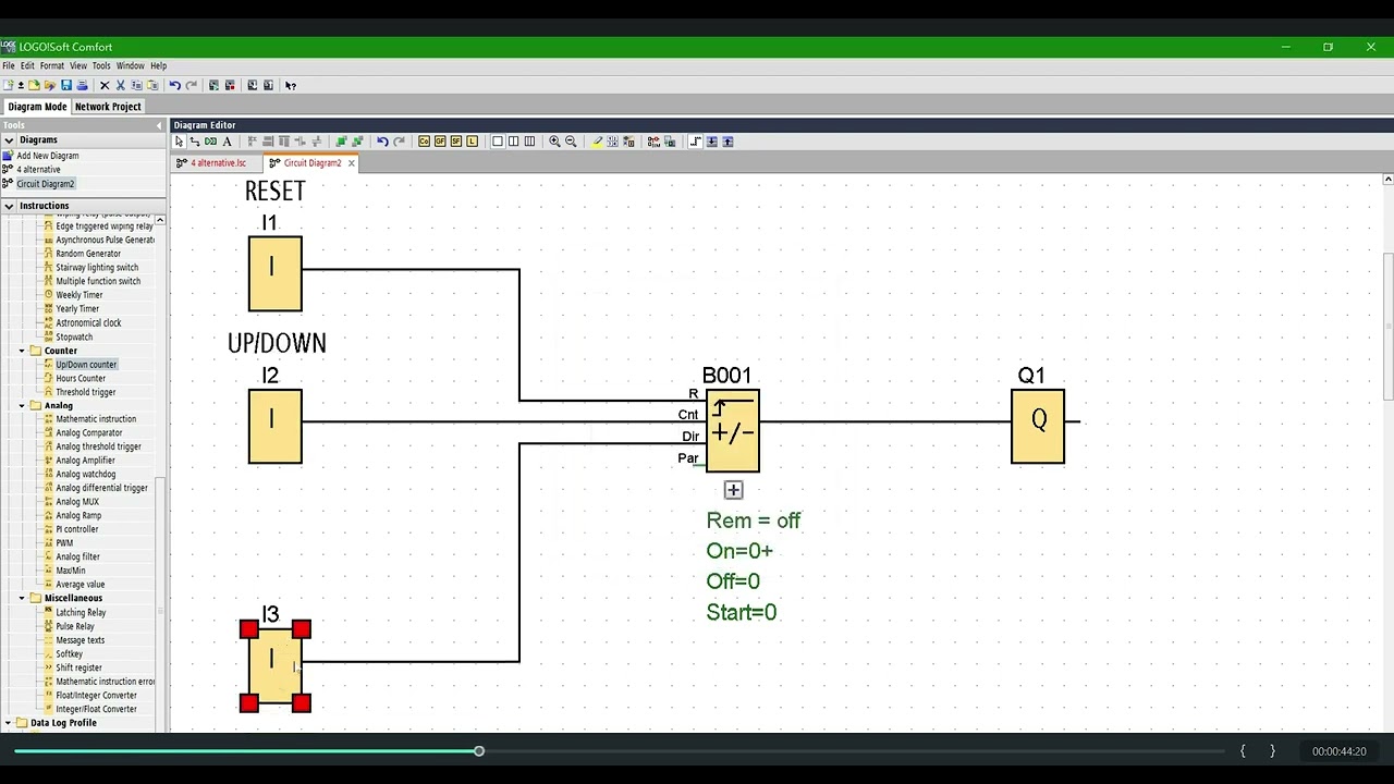 UP/DOWN Counter Tutorial (Siemens LOGO PLC)