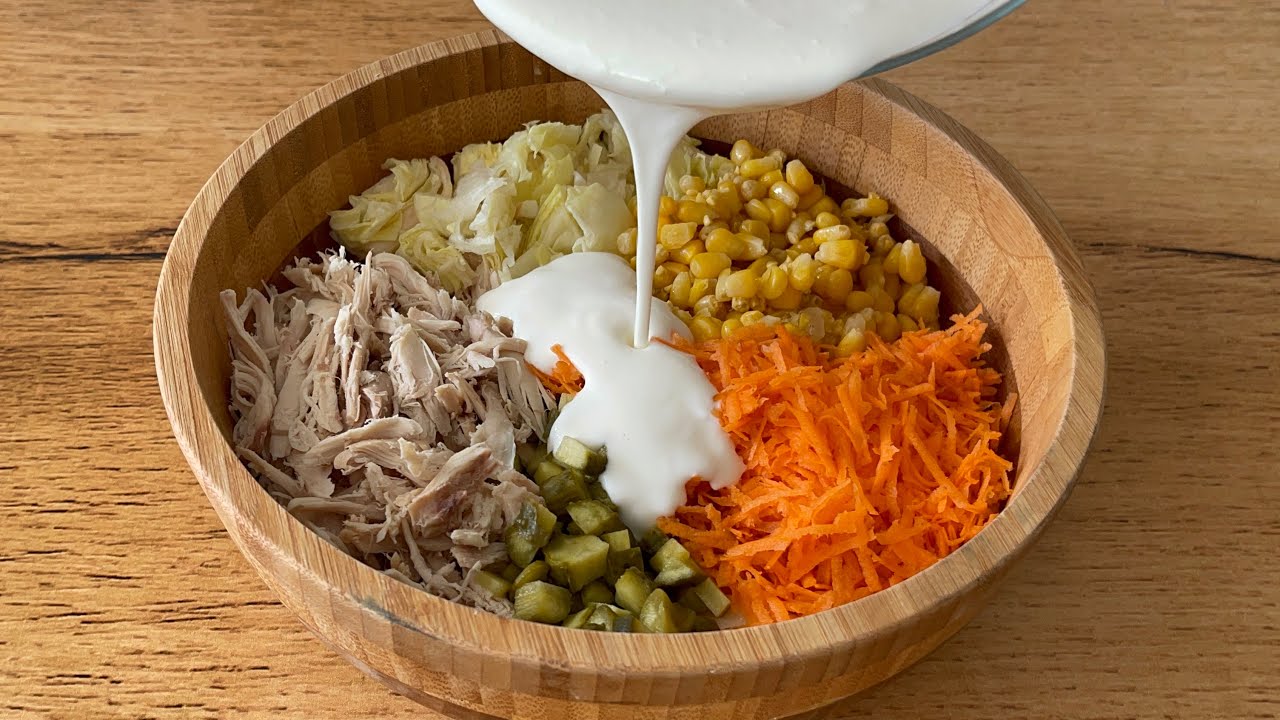 Aşırı Derece Lezzet İçerir⚠️GÖBEK  MARULLU TAVUKLU Salata Tarifi😋💯