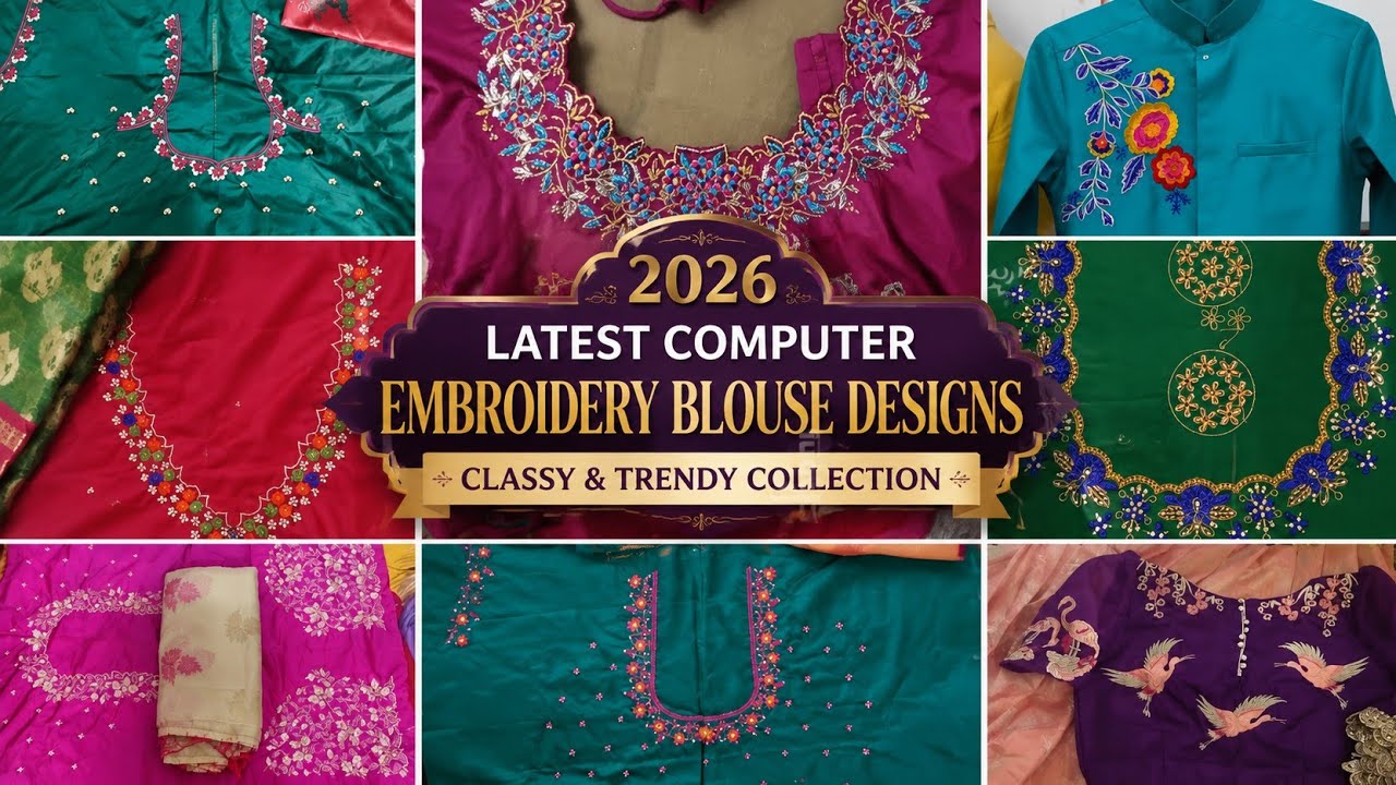 #2026 Latest Computer Embroidery blouse designs/ Beautiful collection .