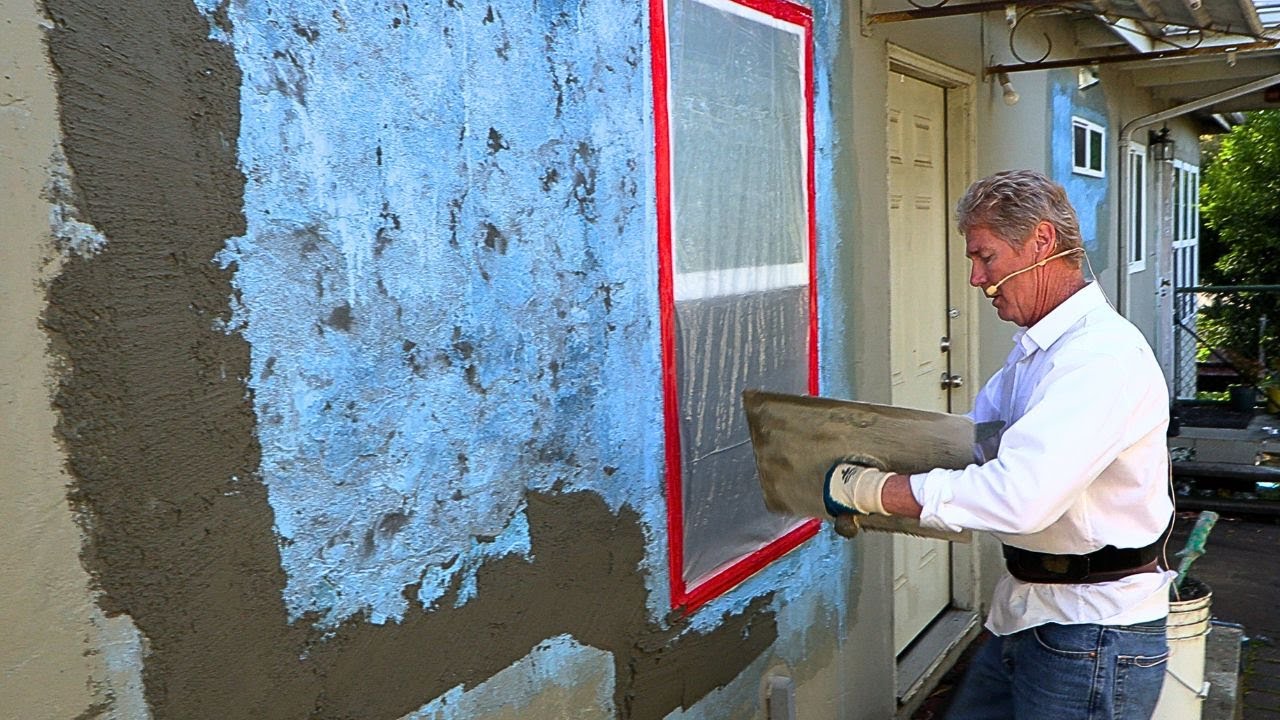 How to fix ugly stucco textures and transitions before painting.
