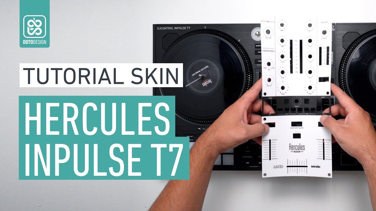 HERCULES INPULSE T7 Full White Skin - How to apply a dj controller Skin | Tutorial Doto Design