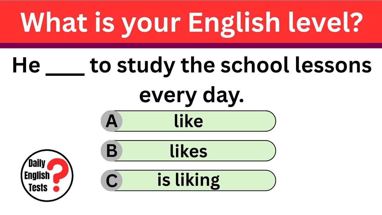 WHAT IS YOUR ENGLISH LEVEL?! | 20 ENGLISH QUESTIONS | ENGLISH TEST