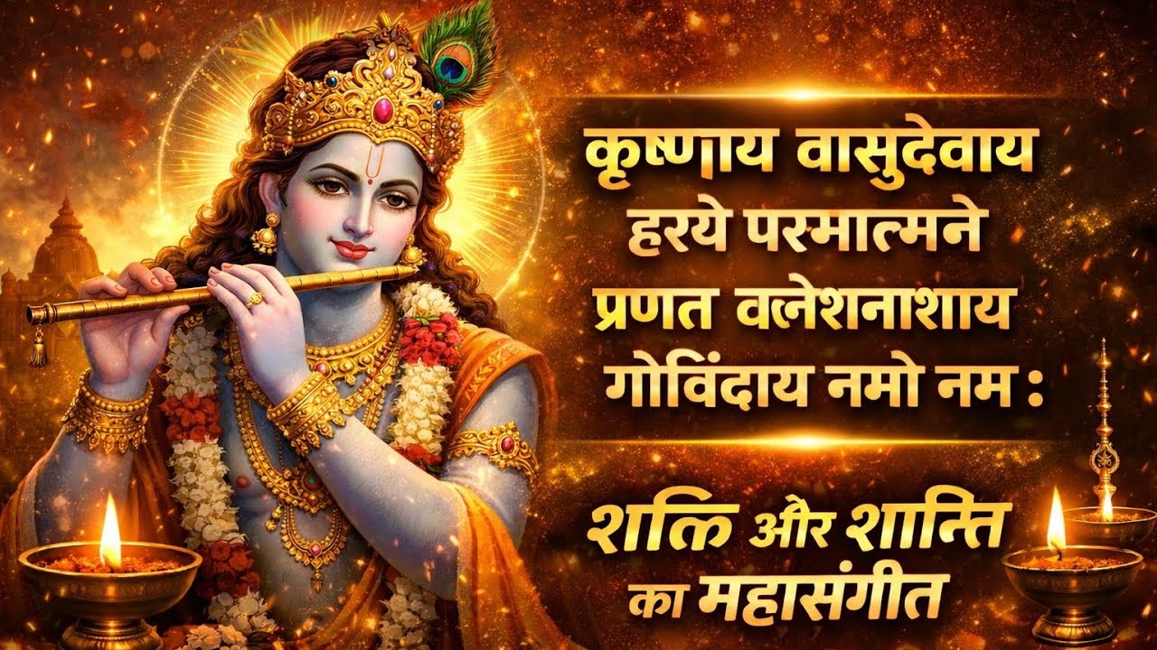 कृष्ण मंत्र जाप | कृष्णाय वासुदेवाय हरये परमात्मने | मन की शांति के लिए | Iswar Naad Kendra 