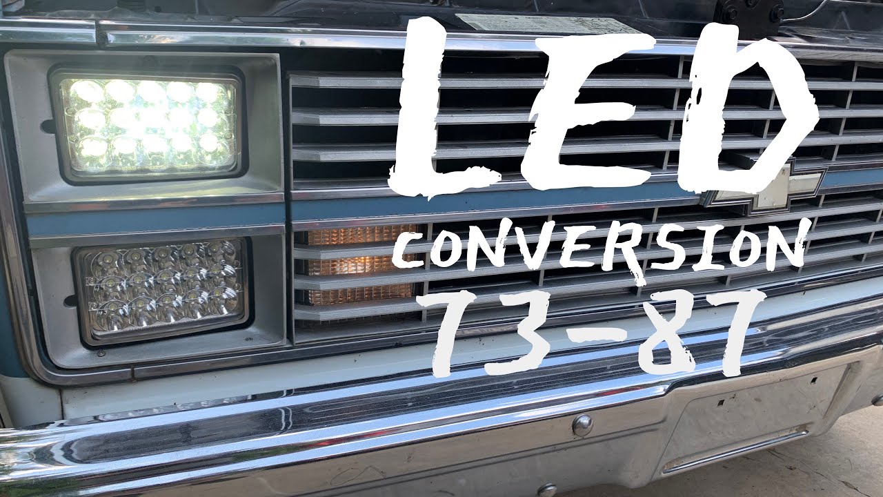 Переделка фар на светодиоды для Chevrolet C10 Square Body 73-87