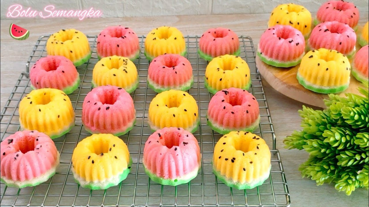 Banyak yang Jatuh Cinta sama kue ini || Resep Bolu Kukus Semangka