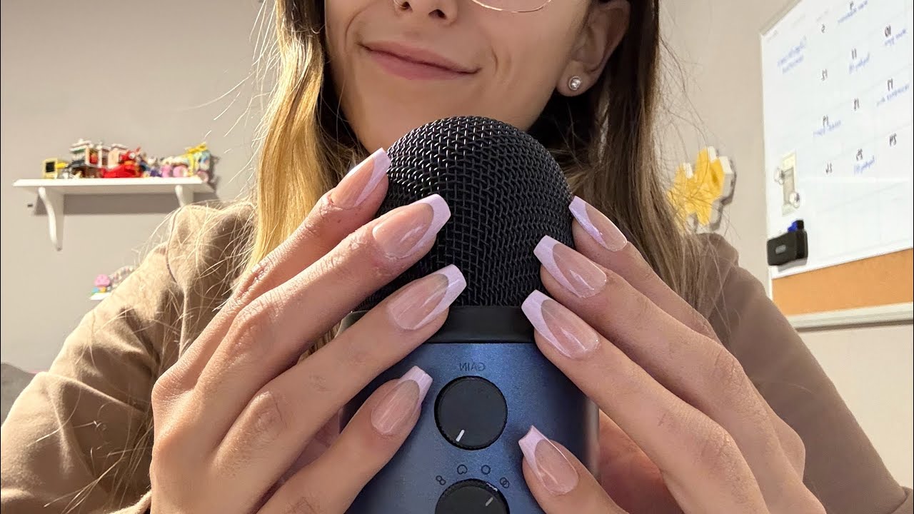 ASMR Mic Scratching/Tapping on Blue Yeti! - Whisper Ramble, Nail Sounds