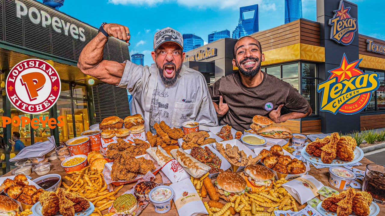 تحدي منيو كامل بوبايز  🍗 منيو كامل تكسيس شيكن