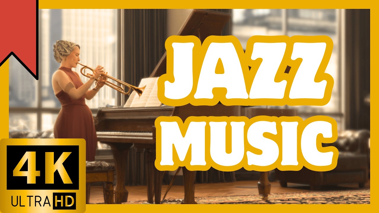 Smooth Jazz Music 🎷 Relaxing Background Music for Study, Focus & Work (4K)