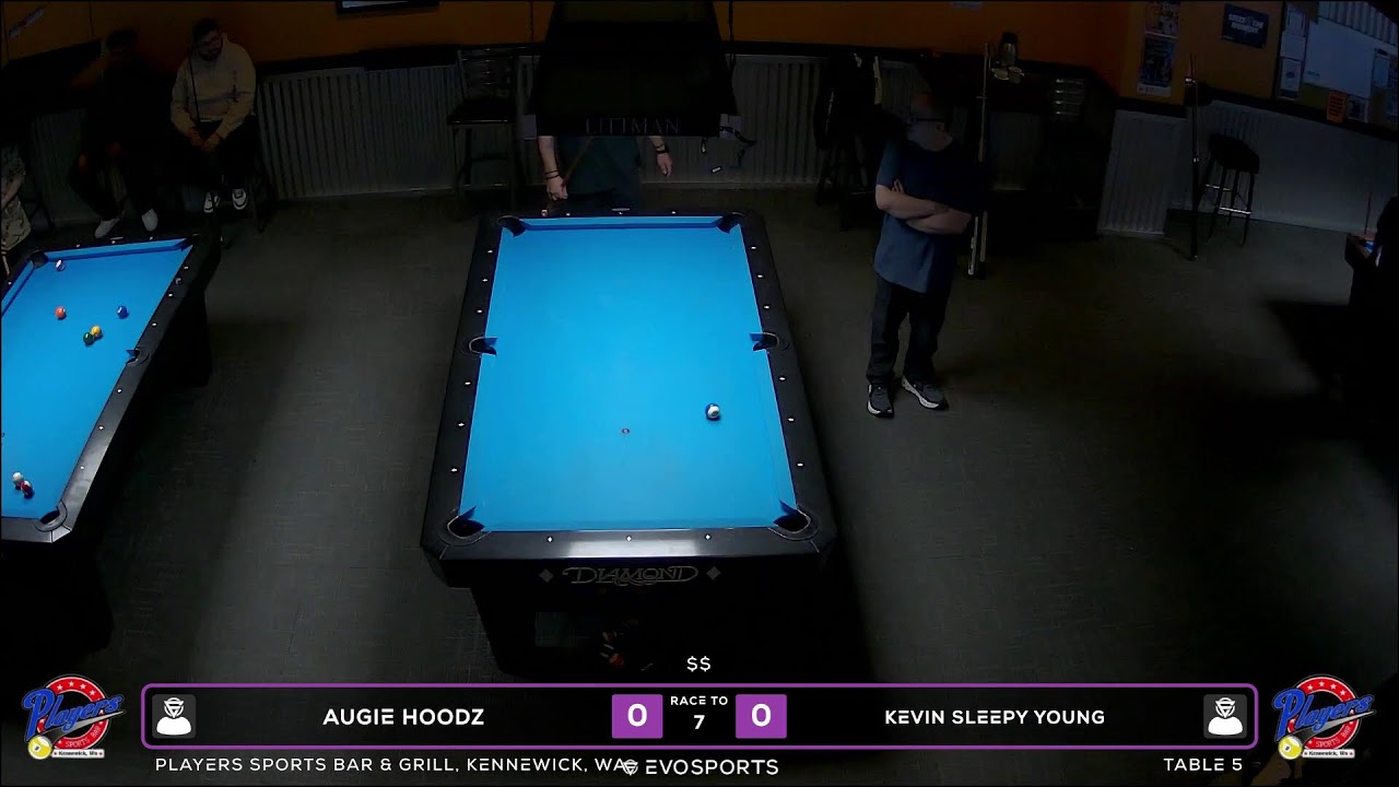 AUGIE HOODZ vs KEVIN SLEEPY YOUNG - PLAYERS SPORTS BAR & GRILL - TABLE 5 | EvoSports