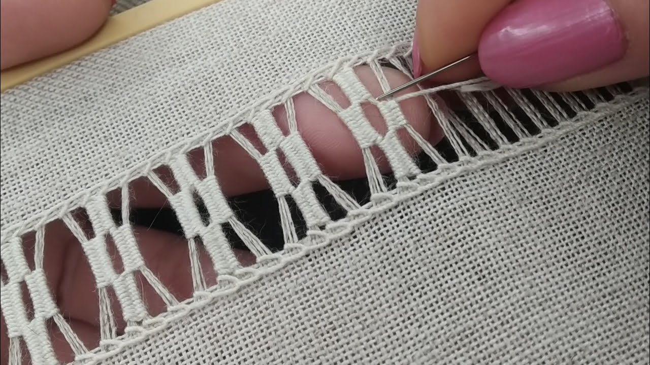 Як виконати мережку| Закріпка нитки у мережці | Hand embroidery|