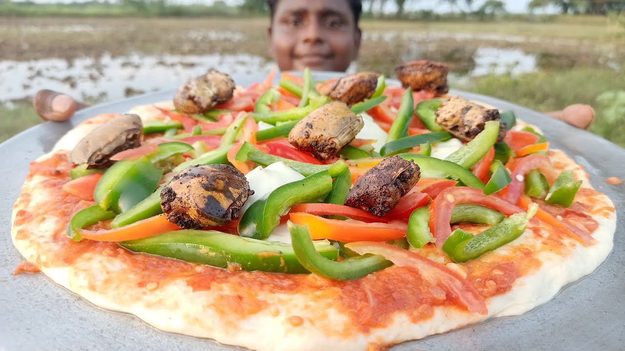 நாட்டு நண்டு பீட்ஸா|Country Crab Pizza|Crab Hunting|Small Boy Suppu|Village Food Safari