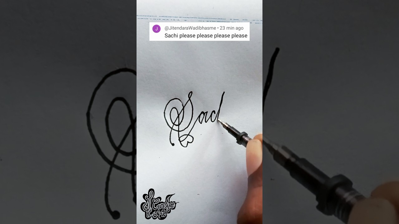 How to make stylish signature | Sachi | Calligraphy signature