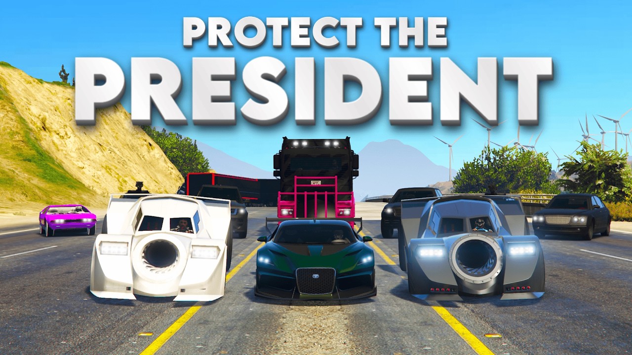 28 HUNTERS vs a PROTECTION DETAIL in GTA 5