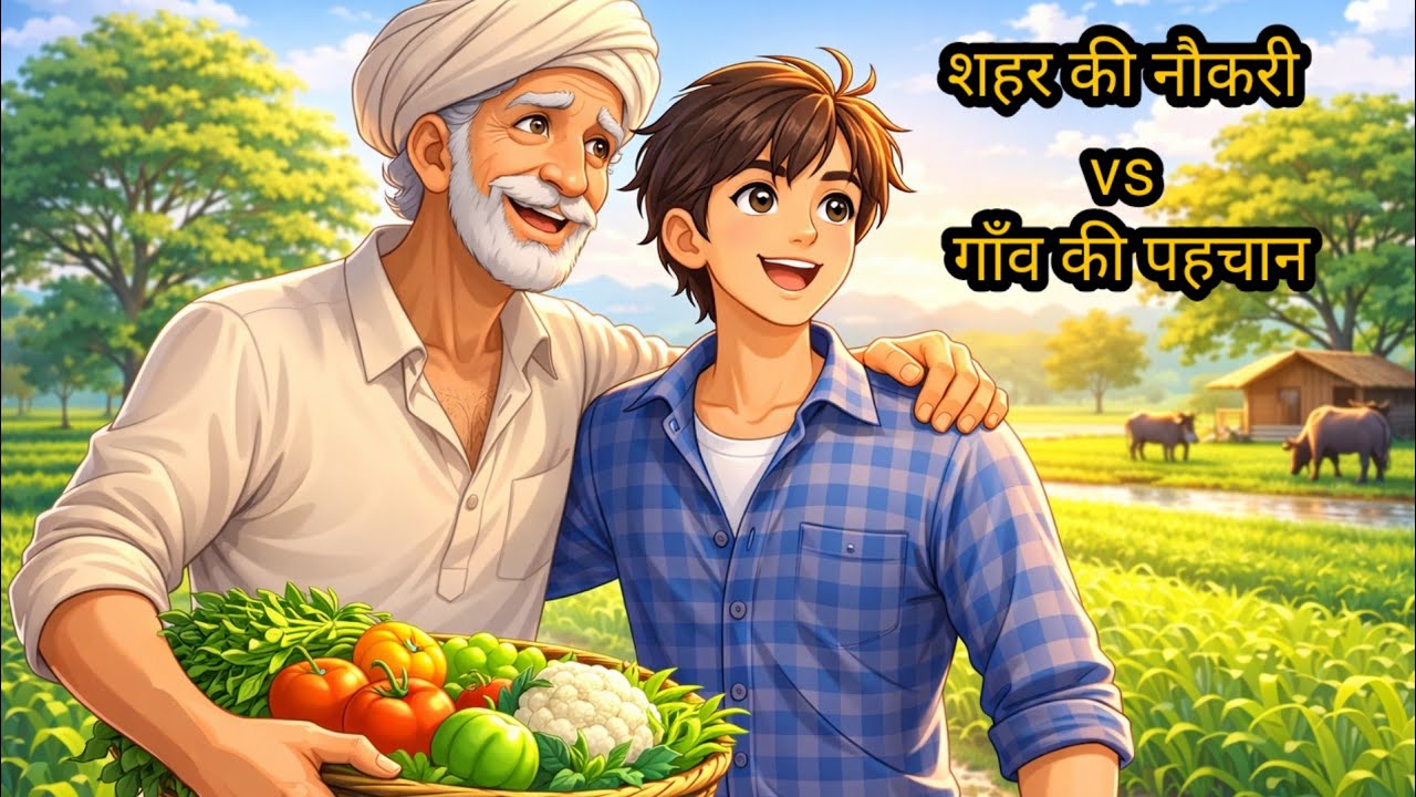 शहर की नौकरी vs गाँव की पहचान | Shahar ki naukari vs gaw ki pahchan | moralstory |
