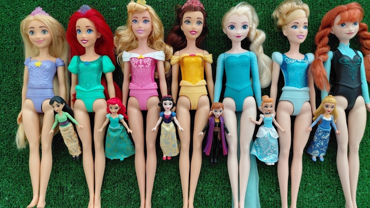 Disney Princess Doll Makeover ~ DIY Miniature Ideas for Barbie   Wig, Dress, Faceup, andMore! DIY