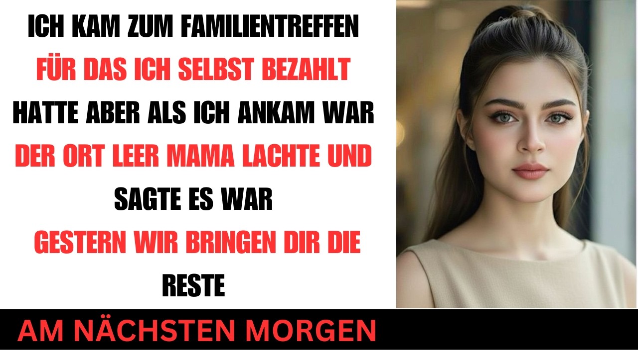 Ich zahlte das Familientreffen doch der Saal war leer und meine Mutter lachte