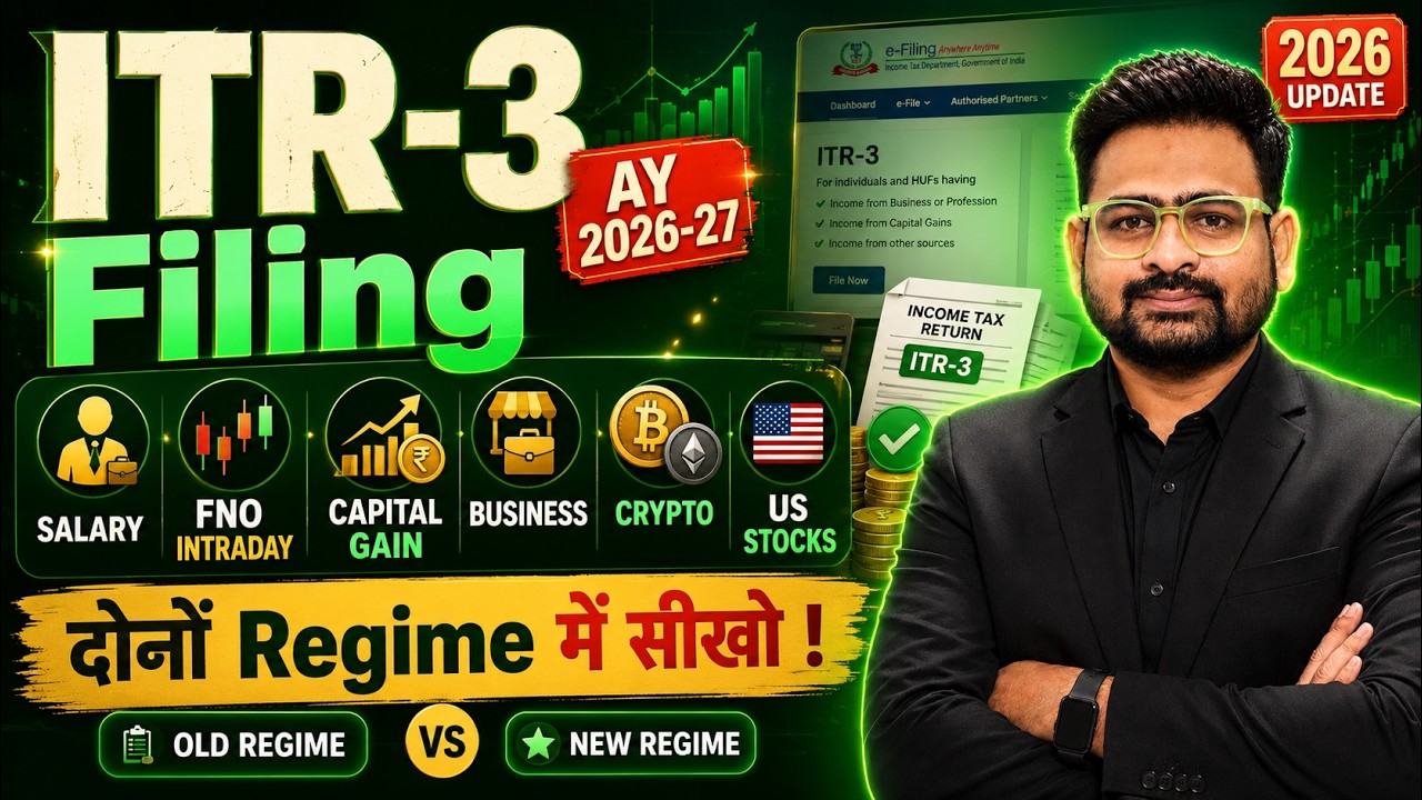 ITR 3 Filing Online 2026-27 | ITR 3 Filing Online 2025-26 | How to File ITR 3 Form