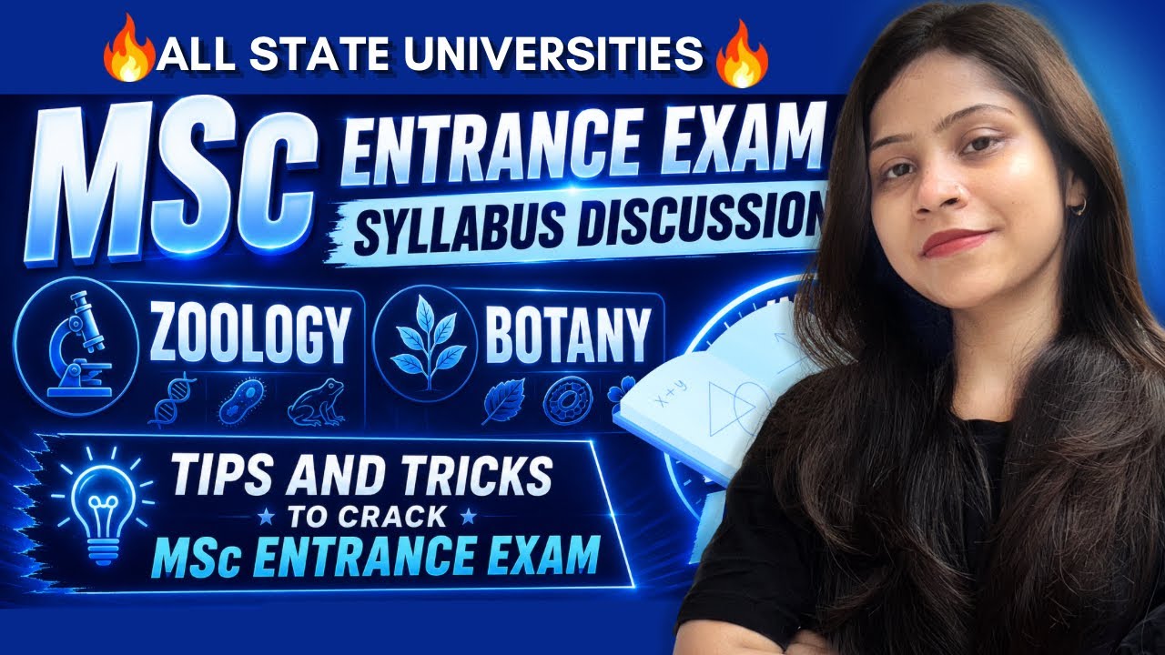 MSc entrance exam syllabus Zoology & Botany for state universities 🔥💯|MSc entrance exam 2026