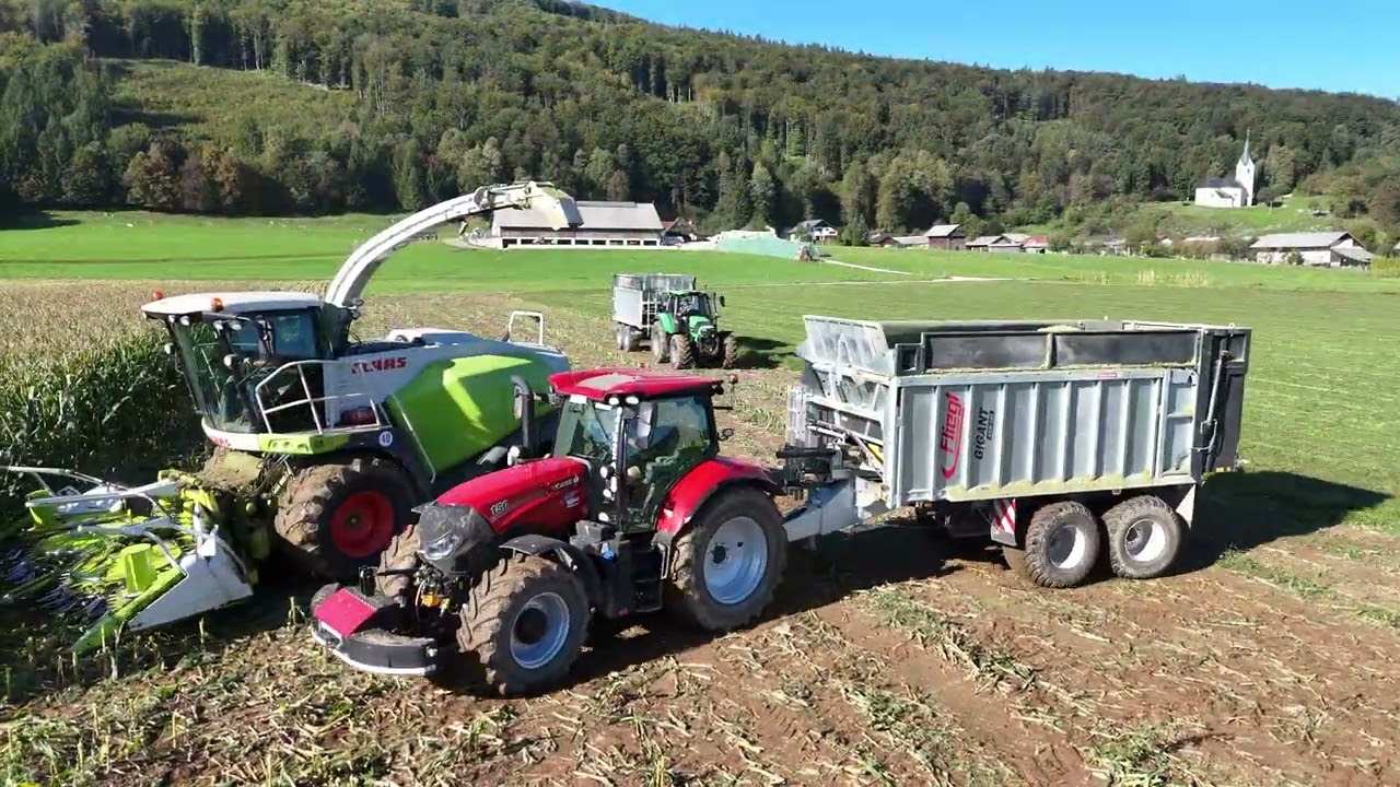 2025 🌽 Siliranje koruze // Maishäckseln // Corn silage // SLOVENIA * Kmetija Jakopič 🌽 SILAŽA