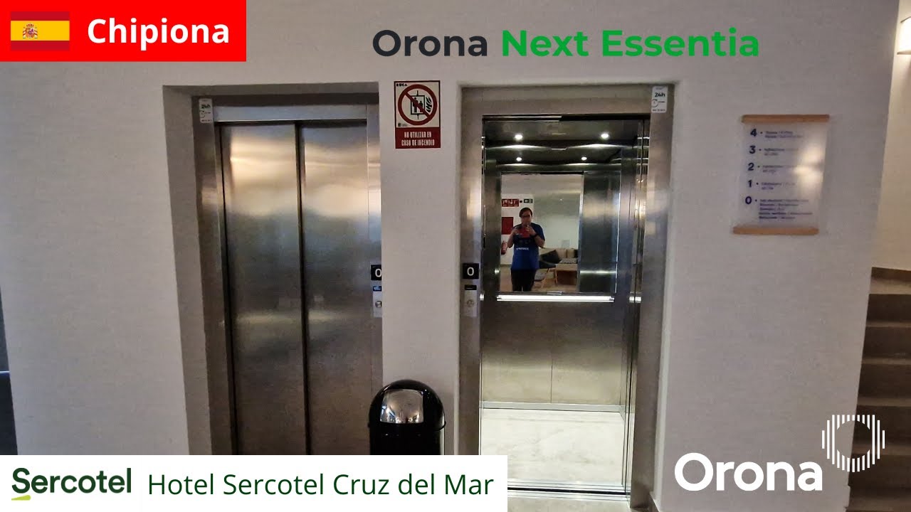 Two new Orona Next Essentia MRL elevators @ Hotel Sercotel Cruz del Mar, Chipiona, Spain