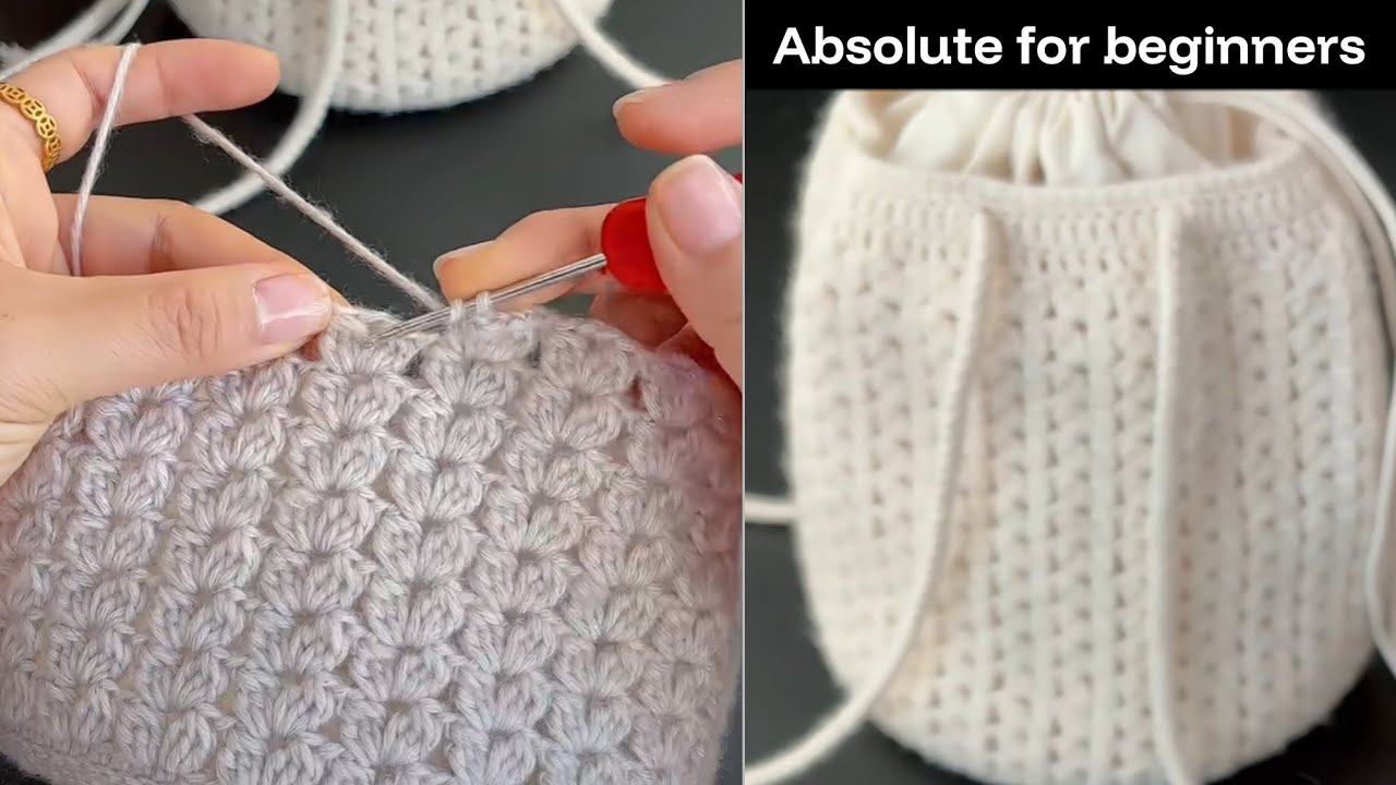 Beginners Friendly ! Step by step ! Crochet Wheat-pattern Bag Tutorial 