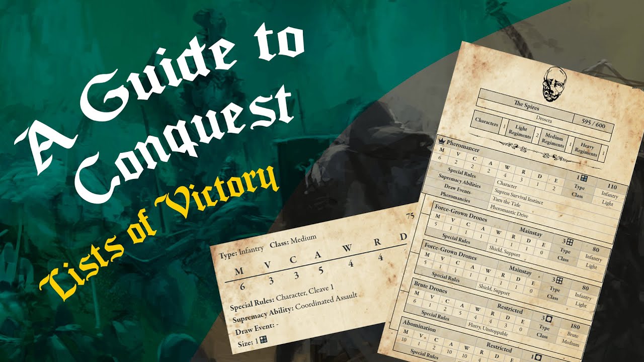 A Guide to Conquest, List Building (V1.03 Rules)