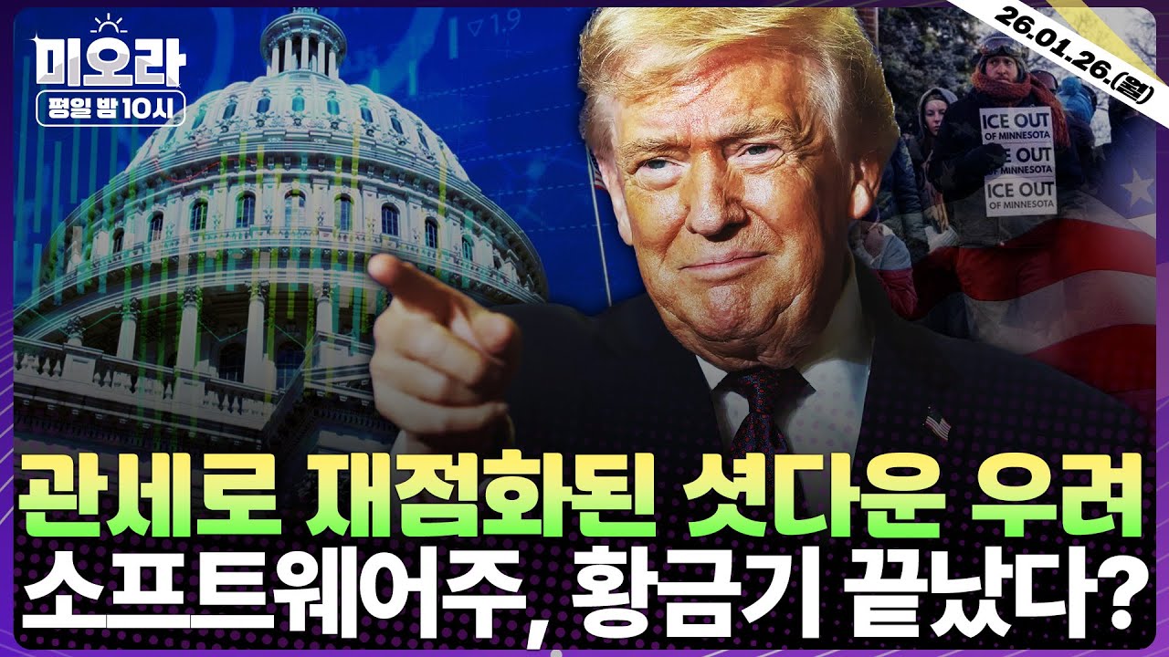 [LIVE] 미국 정부 셧다운 가능성 | 미국·캐나다 관세 신경전 지속 | 금·은 랠리 지속 | 테슬라, 옵티머스 투입 | 월가, 소프트웨어주 손절 러시? | 미오라 | 01/26