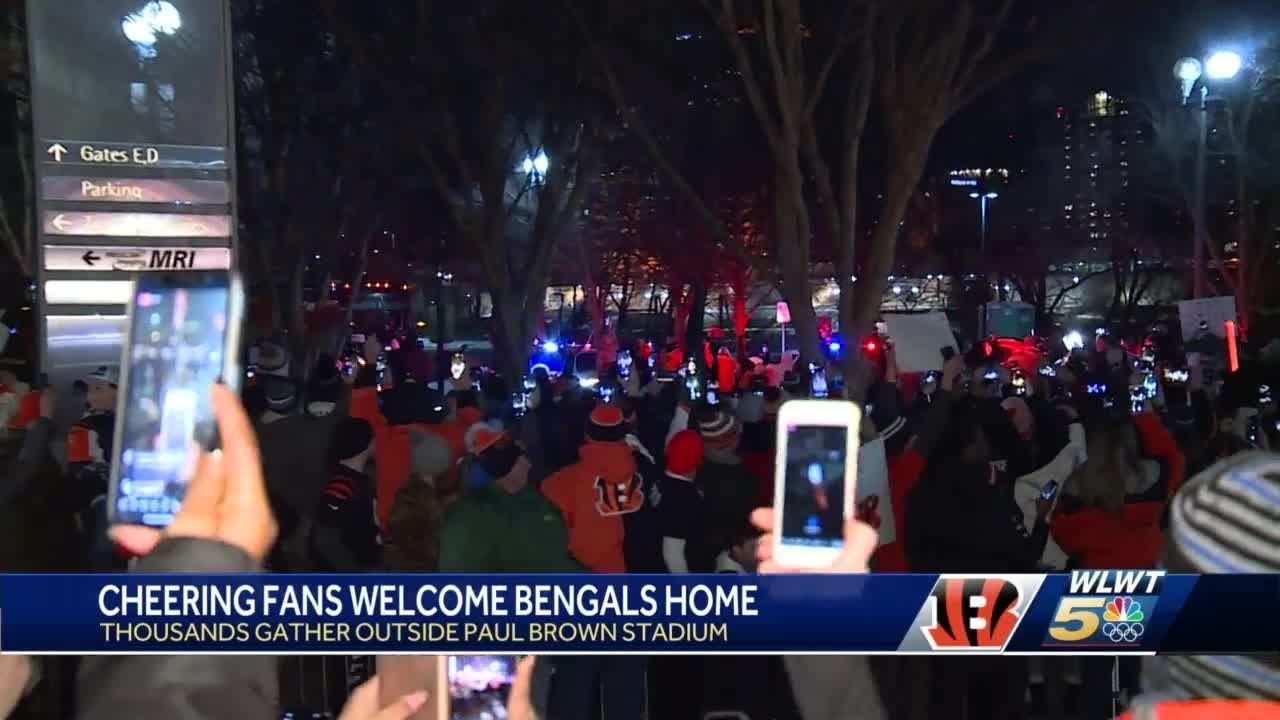 Thousands of Bengals fans crowd PBS to welcome team home