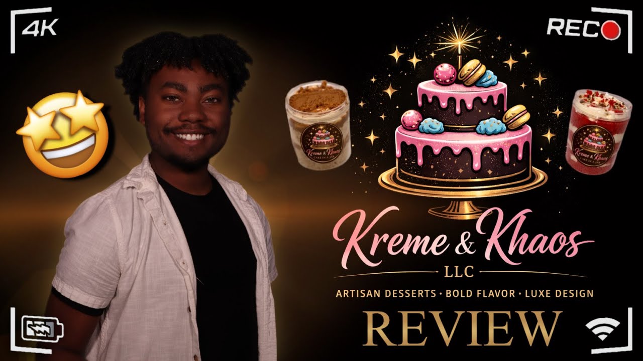 Trying Kreme & Khaos Cake In A Jar For The First Time!