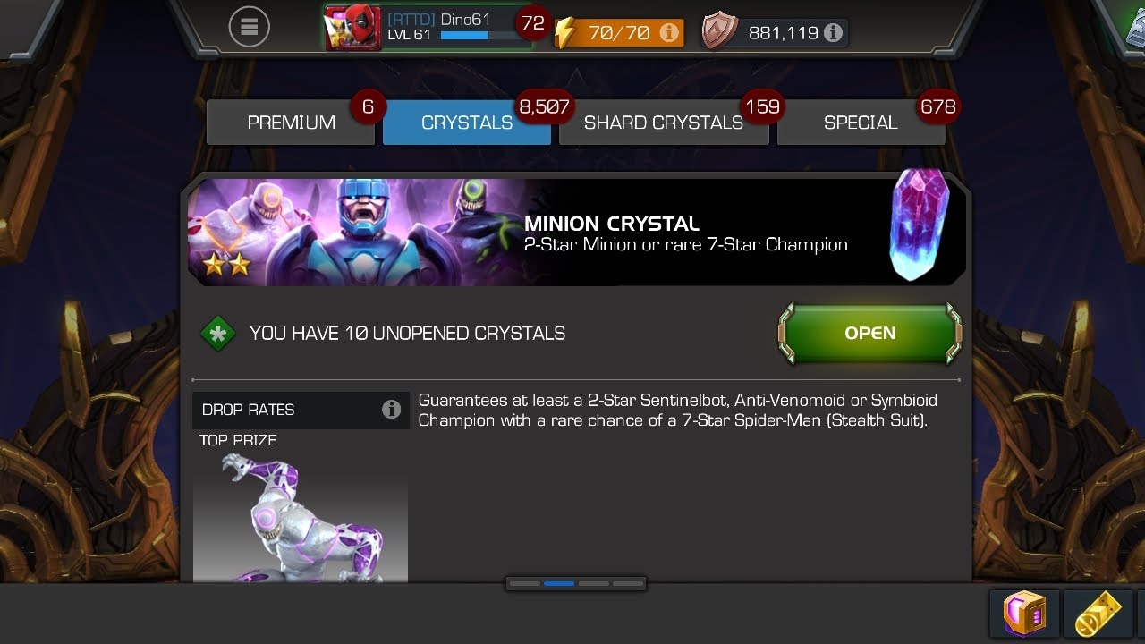 10 minions crystal 