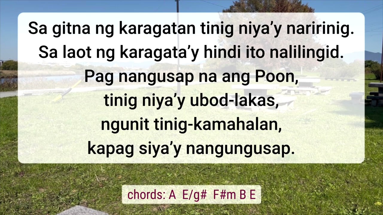 Salmong Tugunan Salmo 28 “Basbas ng Kapayapaa’y sa Bayan ng Poong Mahal.” (2026 Jan. 11)