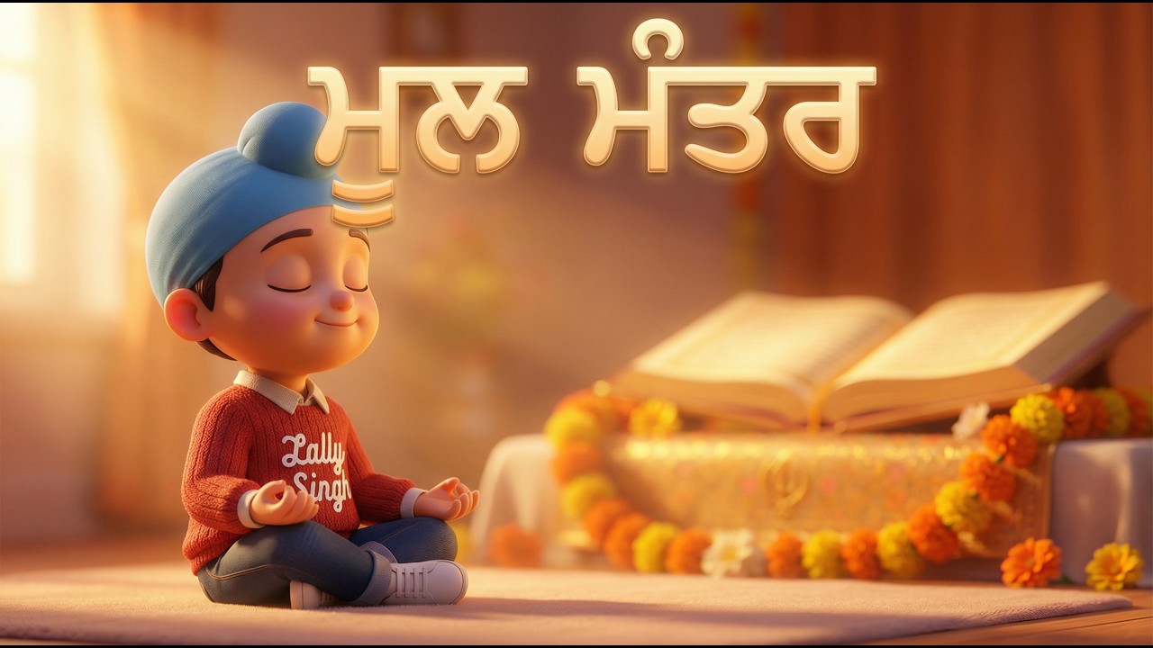 Mool Mantar For Kids | ਮੂਲ ਮੰਤਰ | Lally Singh | Soothing Sikh Prayer for Kids