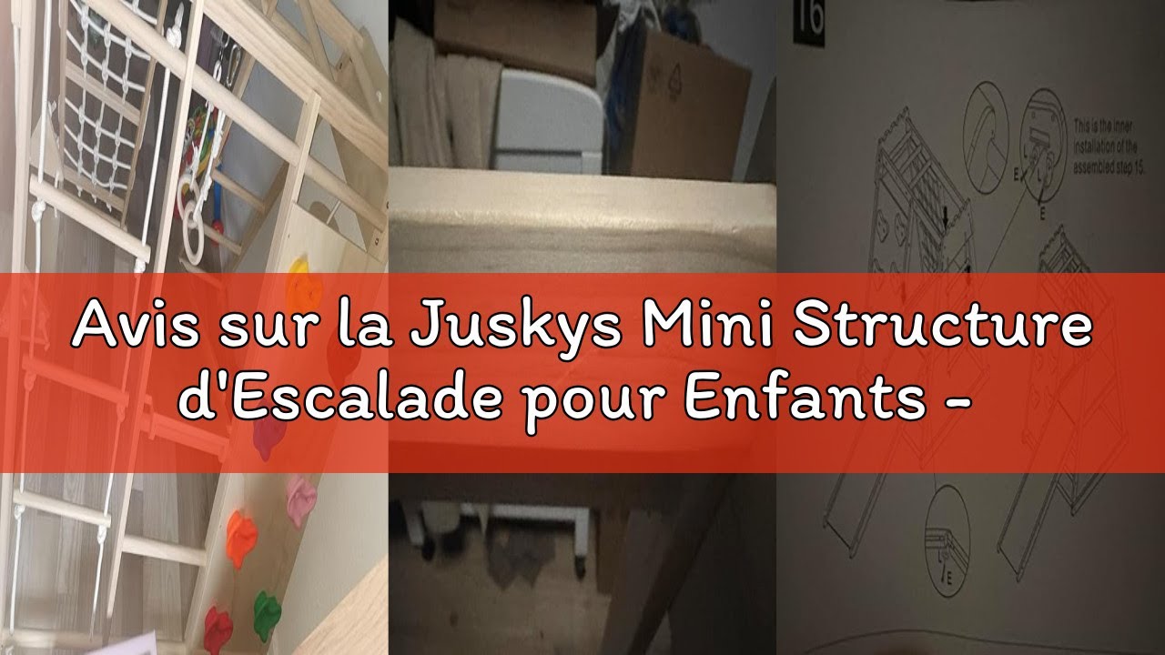 Avis sur la Juskys Mini Structure d'Escalade pour Enfants - Aire de Jeux Intérieure avec Toboggan, M