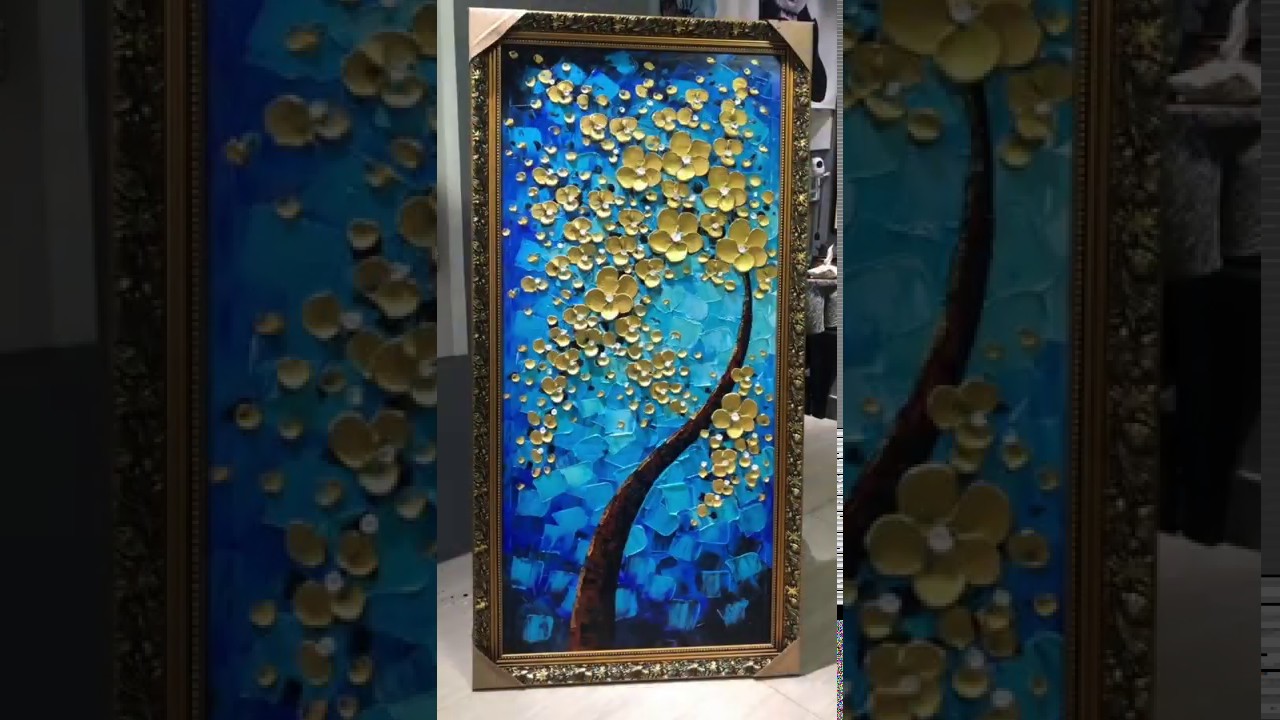 Gold Flower Tree painting