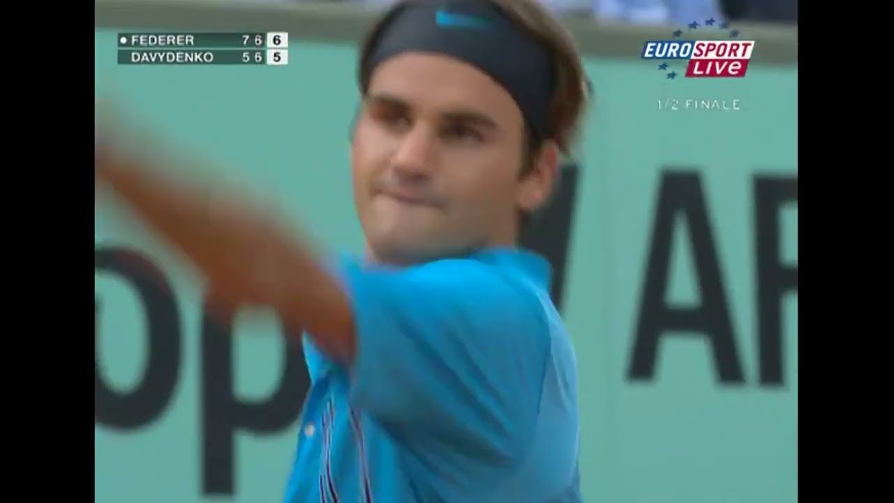 Roland Garros 2007 SF - R.Federer vs N.Davydenko Highlights