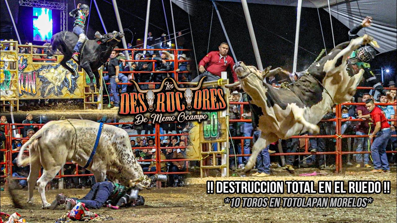 !!DESTRUCC¡0N TOTAL!! | LA PENULTIMA DE 2024| QUEDÓ PR¡VAD0| 10 TOROS| Destructores Totolapan Mor 24