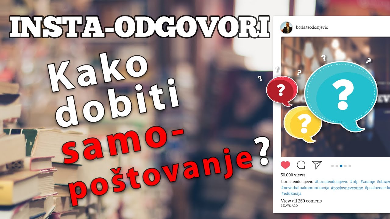 Kako čovjek da dobije samopo&scaron;tovanje?