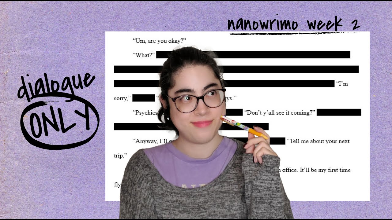 I wrote ONLY dialogue for a week 💬 | A chatty NaNoWriMo vlog