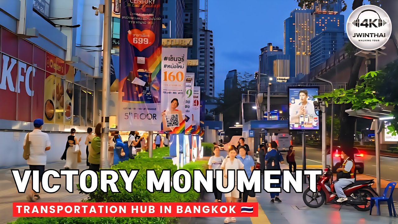 [4K] Victory Monument Area Bangkok (Transportation Hub) 🇹🇭 Walking Tour