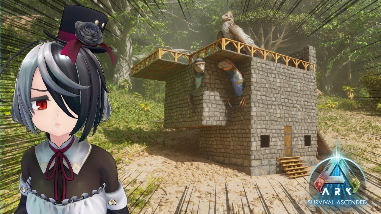 【ARK/ASA】狭小住宅はもう嫌だ！広い新居を作りたい！#8【新人VTuber 田中ナナ(仮)】