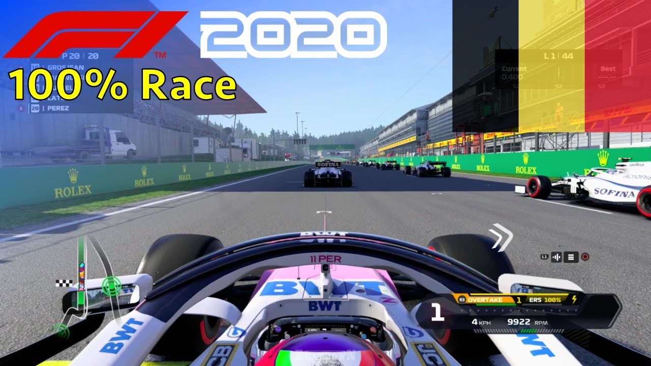 F1 2020 - 100% Race at Circuit de Spa-Francorchamps in Pérez' Racing Point