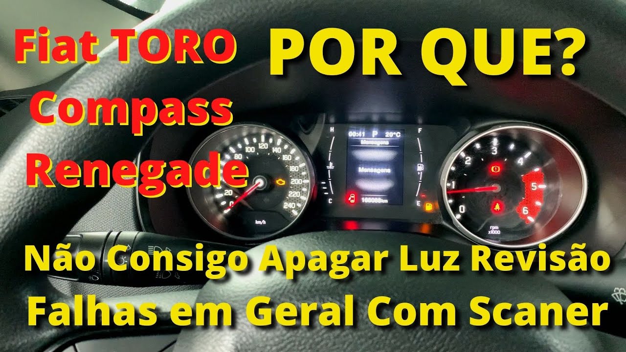 Fiat Toro , Jeep Renegade e Compass - Como apagar Erros no Scaner e Luz de Revisão