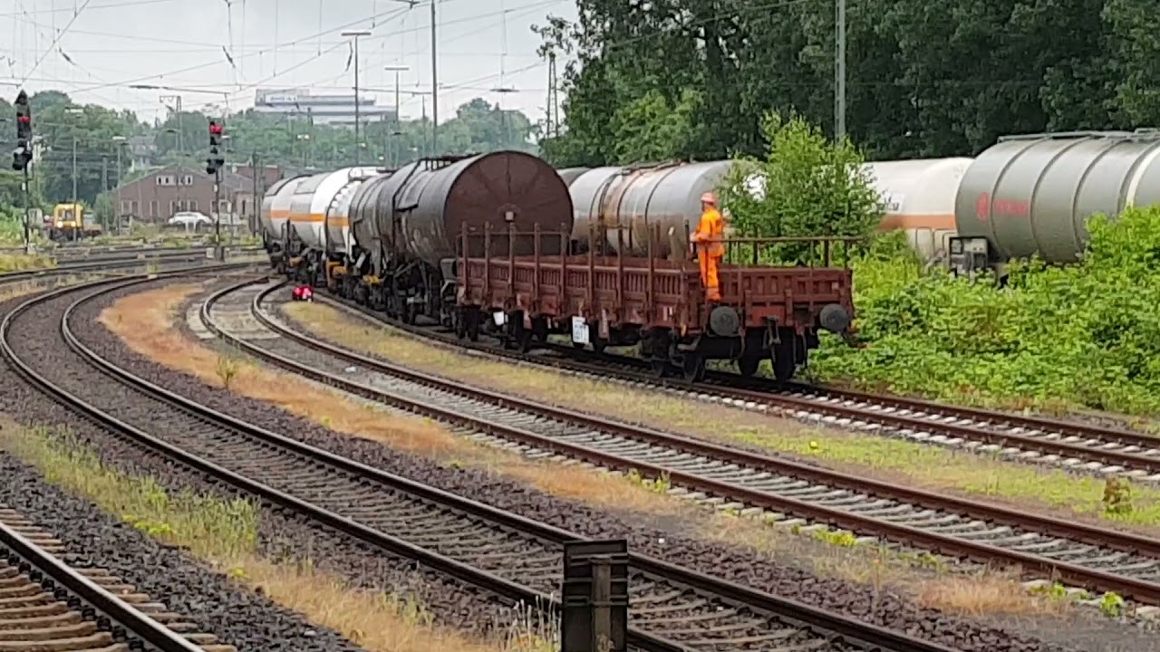 Wagons angekoppelt und abfahrt Rangierarbeit Teil 2 in Hameln