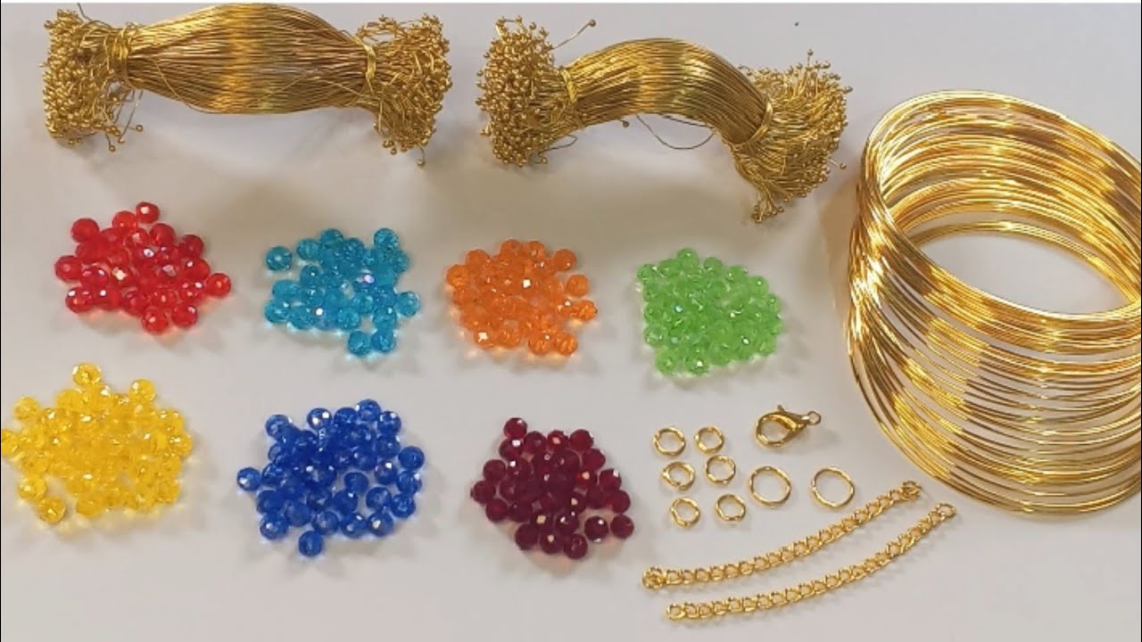 Gajra Bracelet Tutorial 🌸 | How to make beads Gajra Bracelet for beginners #diy #beads #bracelet 