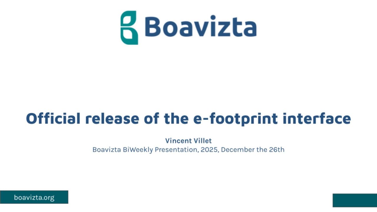 Official release of the e-footprint interface - Vincent Villet