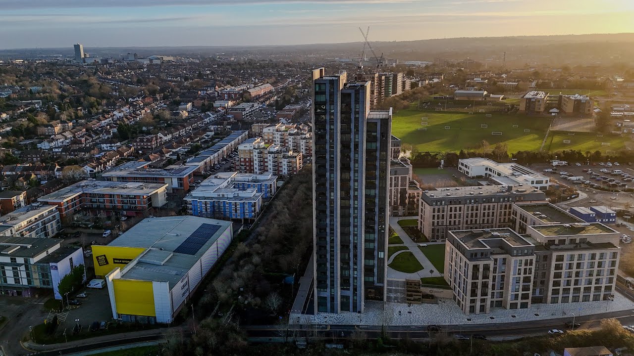 Sunrise - Watford/London From Above - DJI Mini 4 #4k #viralvideo #dji #london