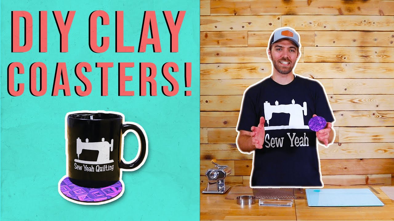 DIY Clay Coasters | Fabric-aided