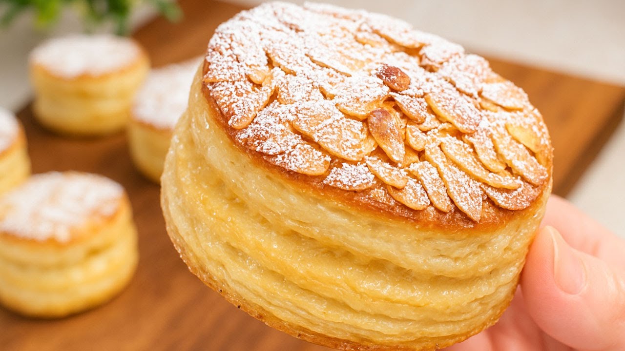 Миндальные круассаны: 4 ингредиента | Новая версия 🥐Быстрые и хрустящие
